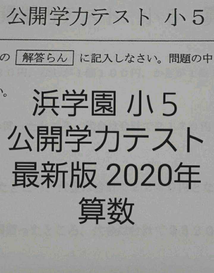 浜学園　小５　最新版　2020年　公開学力テスト　算数　国語　_画像2