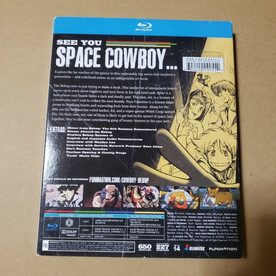 カウボーイビバップ Blu-ray ブルーレイ 26話 北米版 COWBOY BEBOP アニメ 輸入 海外