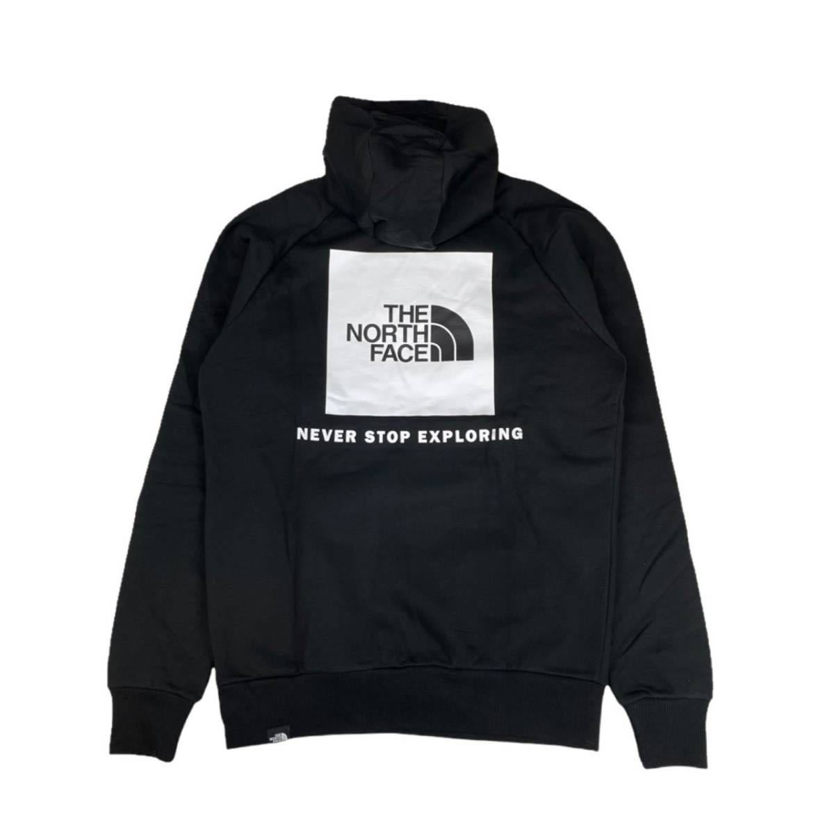 ザ ノースフェイス パーカー NF0A2ZWU レッドボックス バックロゴ 裏起毛 ブラック Sサイズ THE NORTH FACE RAGLAN REDBOX HOODIE 新品