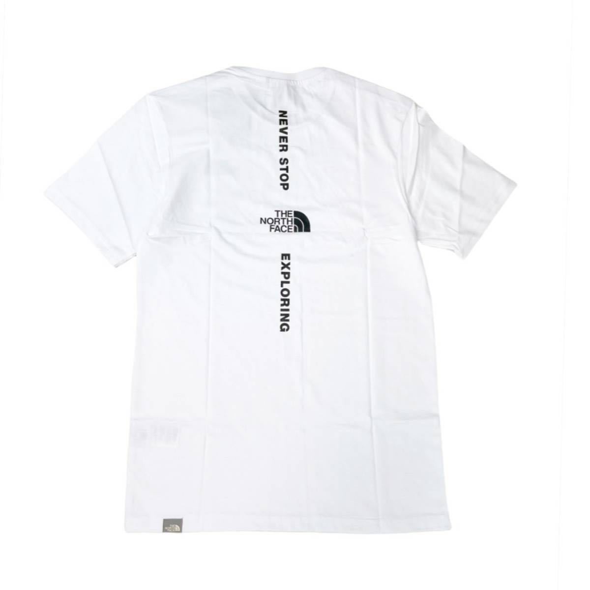 ノースフェイス Tシャツ 半袖 バックロゴ バーチカル NSE ホワイト Sサイズ NF0A4CAX THE NORTH FACE VERTICAL NSE TEE 新品