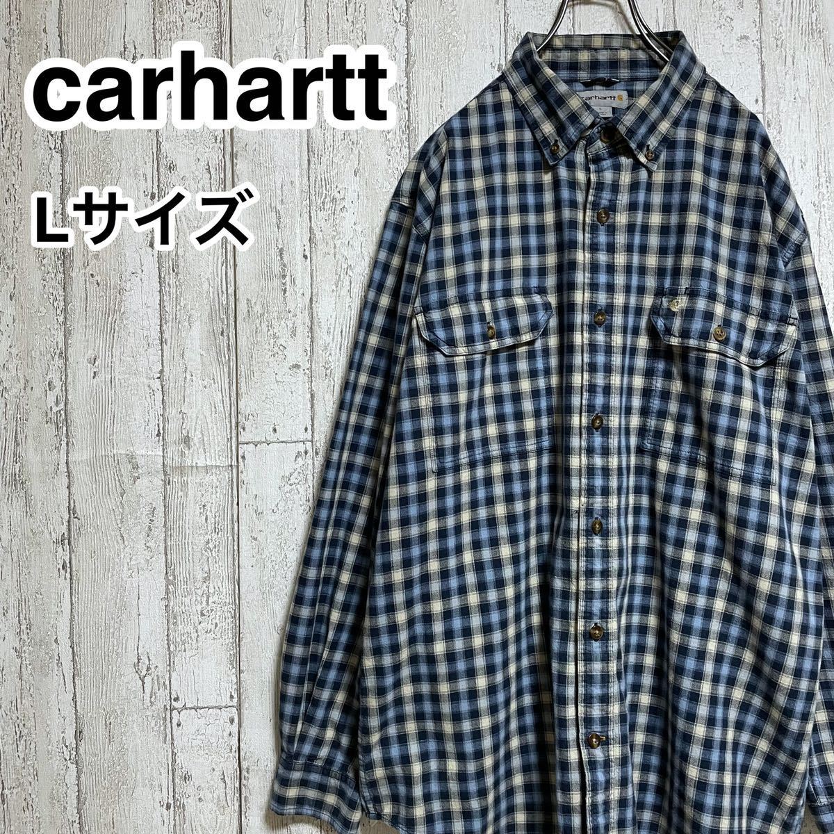 福袋セール】 ☆送料無料☆ carhartt 22-10 チェック柄 ネイビー