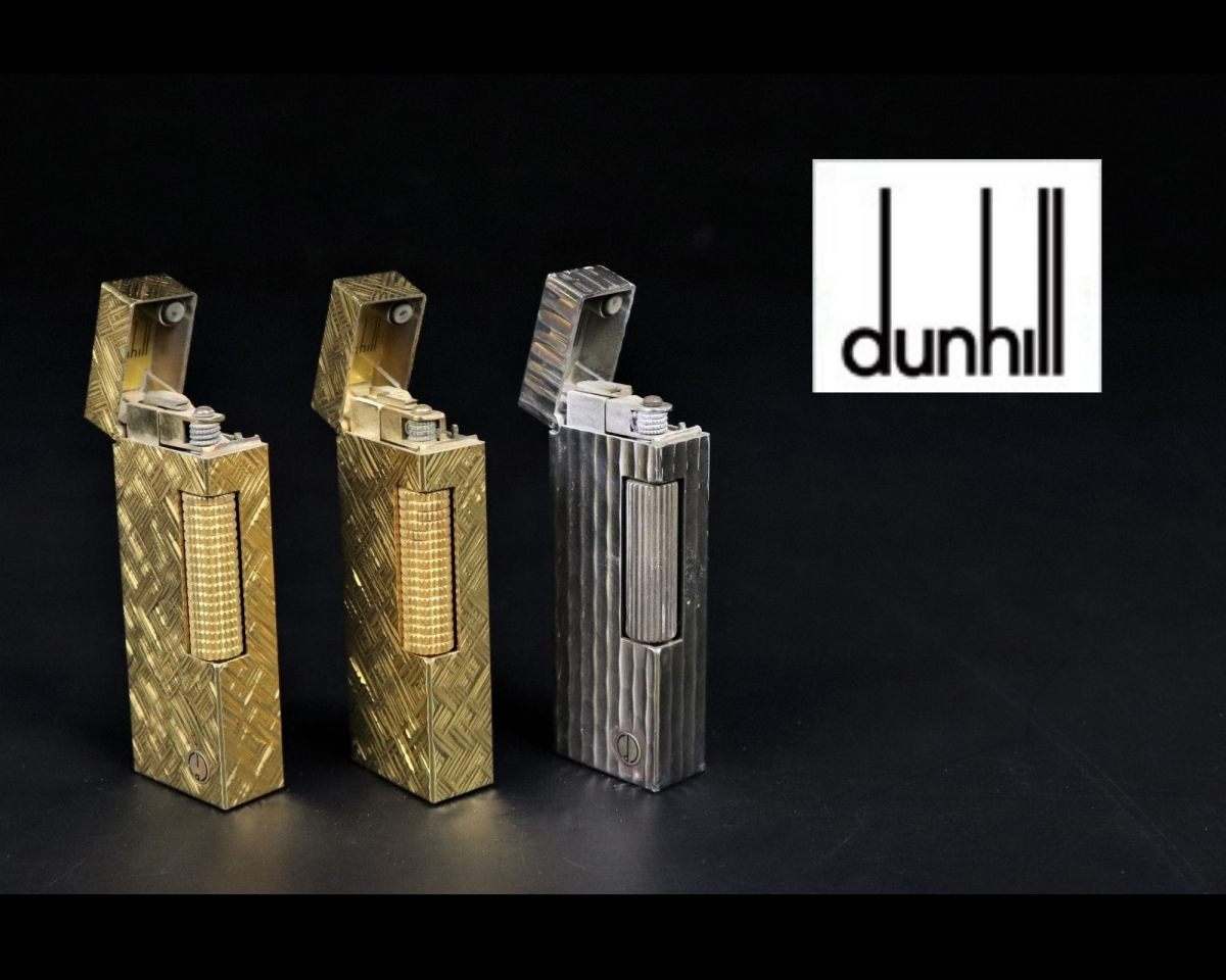 dunhill ダンヒル ローラー ガスライター 3本まとめ ゴールドカラー