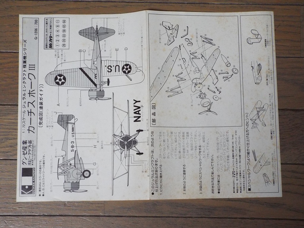 送料無料！グンゼ 1/72　カーチス・ホーク III ジュラルミン製 # G-1206_画像4