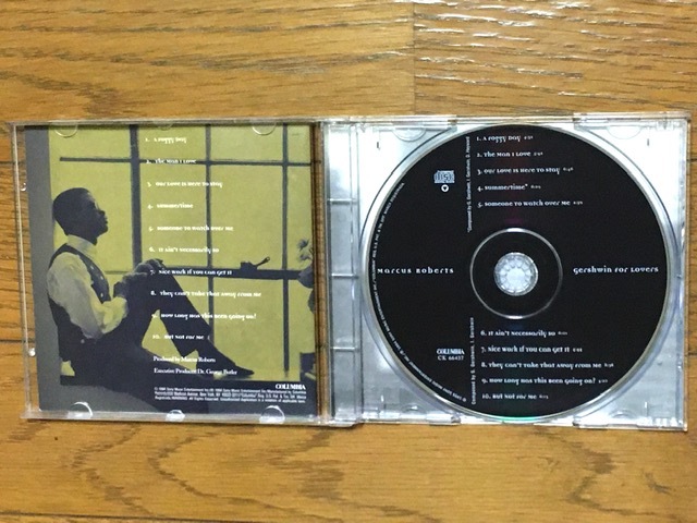 Marcus Roberts / Gershwin For Lovers ピアノトリオ ガーシュウィン曲集 傑作 輸入盤(品番:66437) 廃盤 Reginald Veal / Wynton Marsalis_画像3