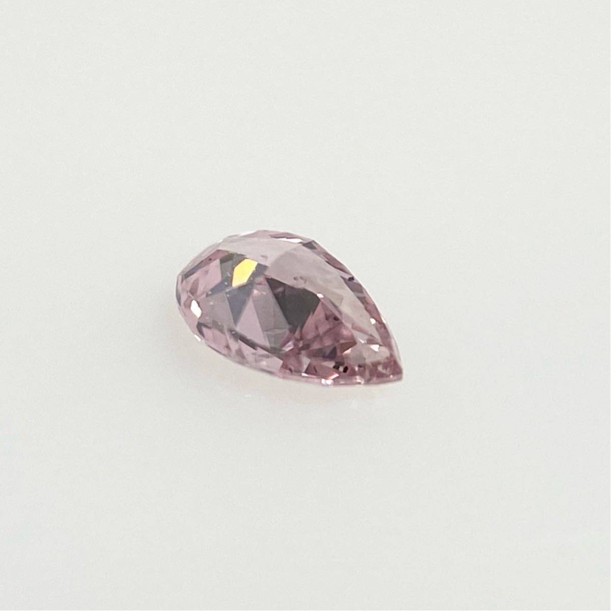 ０．０５３ct　ＦＡＮＣＹ　ＩＮＴＥＮＳＥ　ＰＵＲＰＬＩＳＨ　ＰＩＮＫ　ＳＩ２　ペア　ピンクダイヤモンドルース_画像3