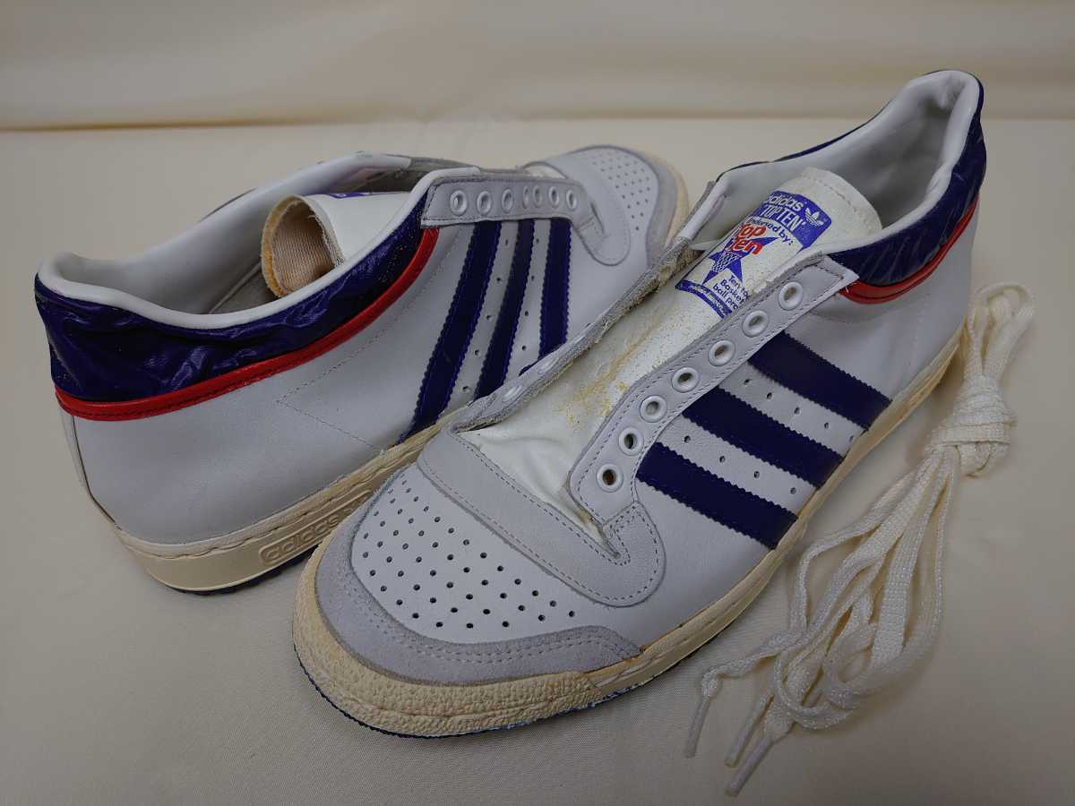 Yahoo!オークション - 1980年代 ADIDAS TOP TEN LO WHITE×N.BLUE Yahoo!オークション - 1980年代 ADIDAS TOP TEN LO WHITE×N.BLUE