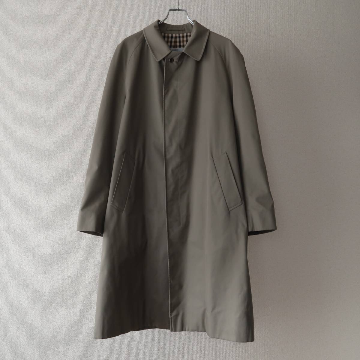  редкий цвет 80\'s Aquascutum Aqua5 grayish тауп bar ma машина n пальто надпись 40 REG Британия производства / Vintage Aquascutum помутнение серый 