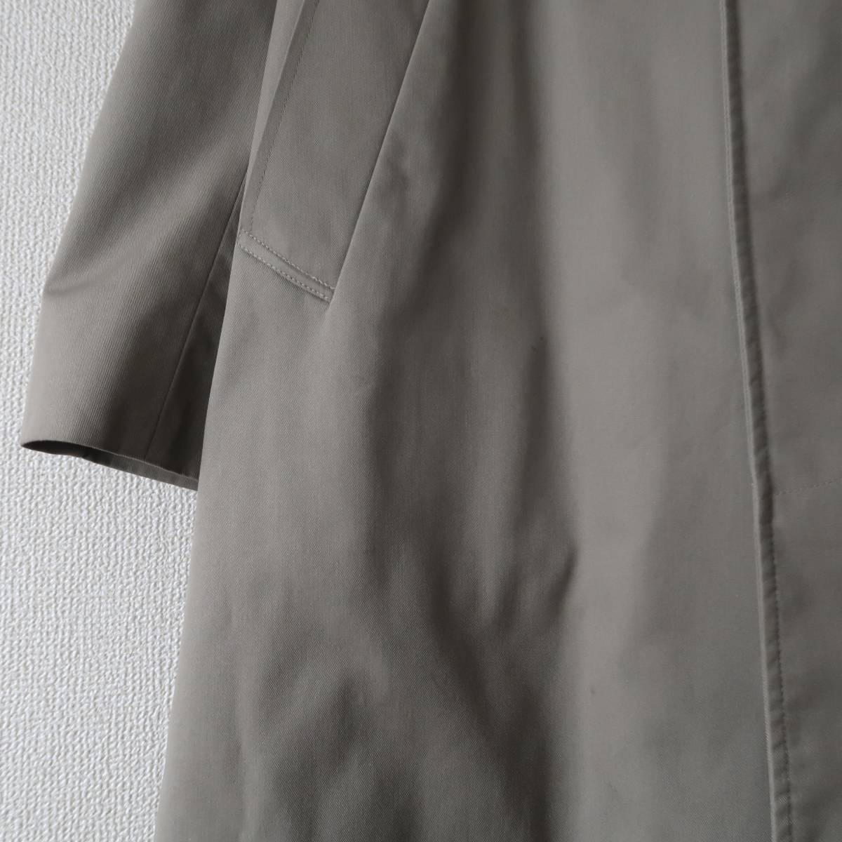  rare color 80\'s Aquascutum Aqua5 grayish taupe bar ma car n coat inscription 40 REG Britain made / Vintage Aquascutum cloudiness gray 