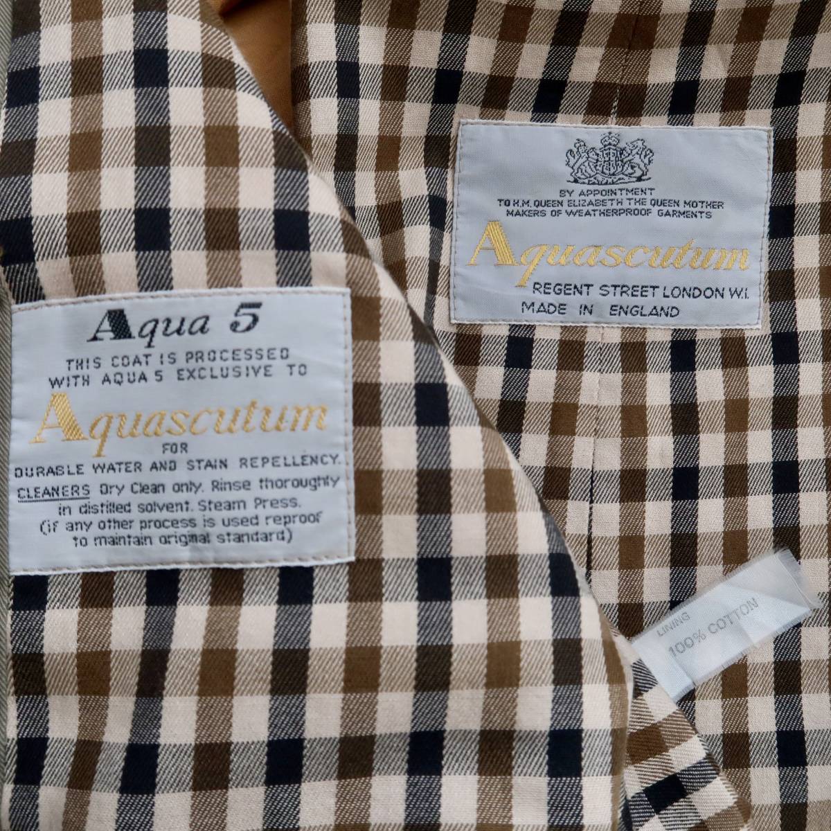  rare color 80\'s Aquascutum Aqua5 grayish taupe bar ma car n coat inscription 40 REG Britain made / Vintage Aquascutum cloudiness gray 