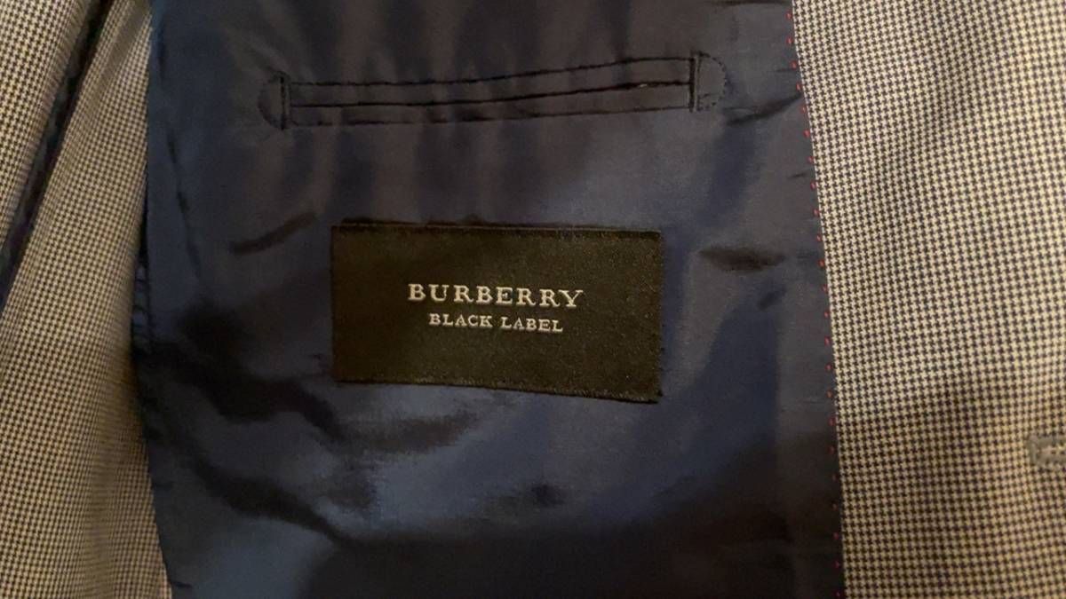 BURBERRY BLACK LABEL バーバリー ブラックレーベル 2Bスーツ ウール&ポリエステル グレー 38R クリーニング済み 美品！_画像4