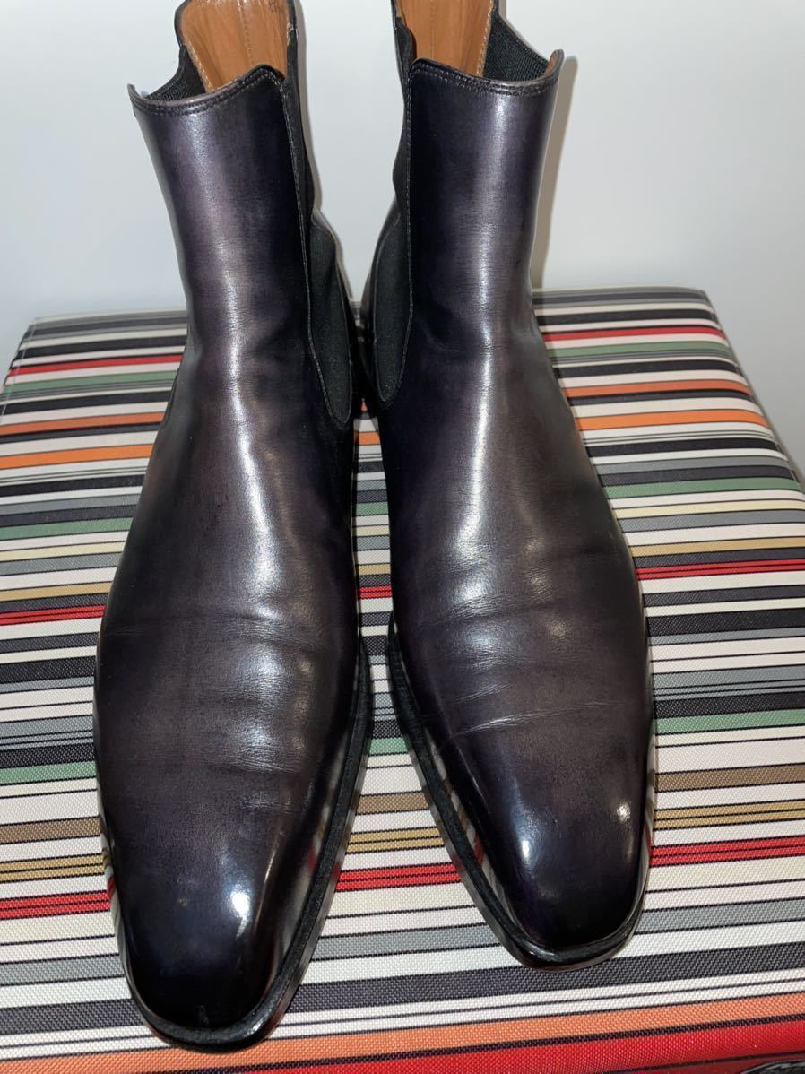 berluti Classic Capri leather boots NERO GRIGIO color size10 1/2 Berluti side-gore boots 