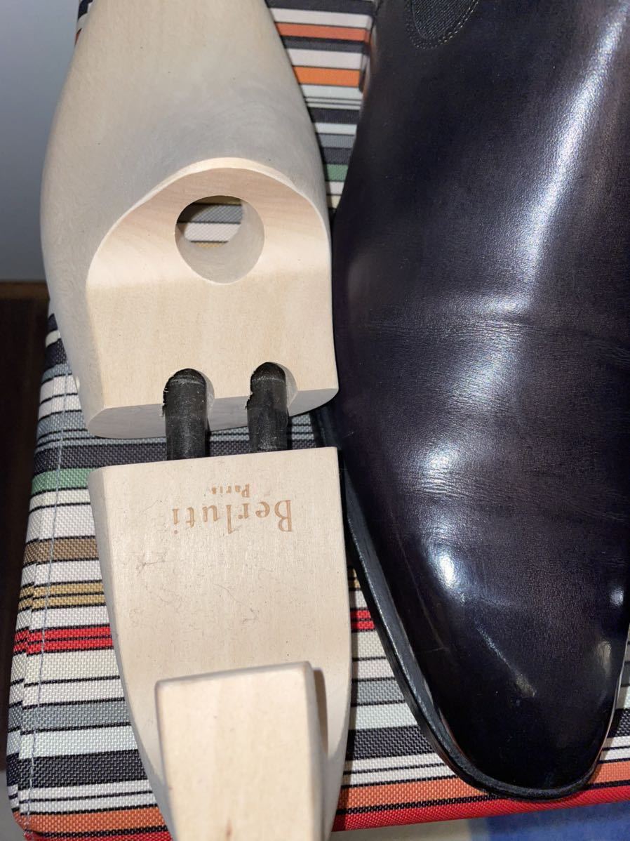 berluti Classic Capri leather boots NERO GRIGIO color size10 1/2 Berluti side-gore boots 