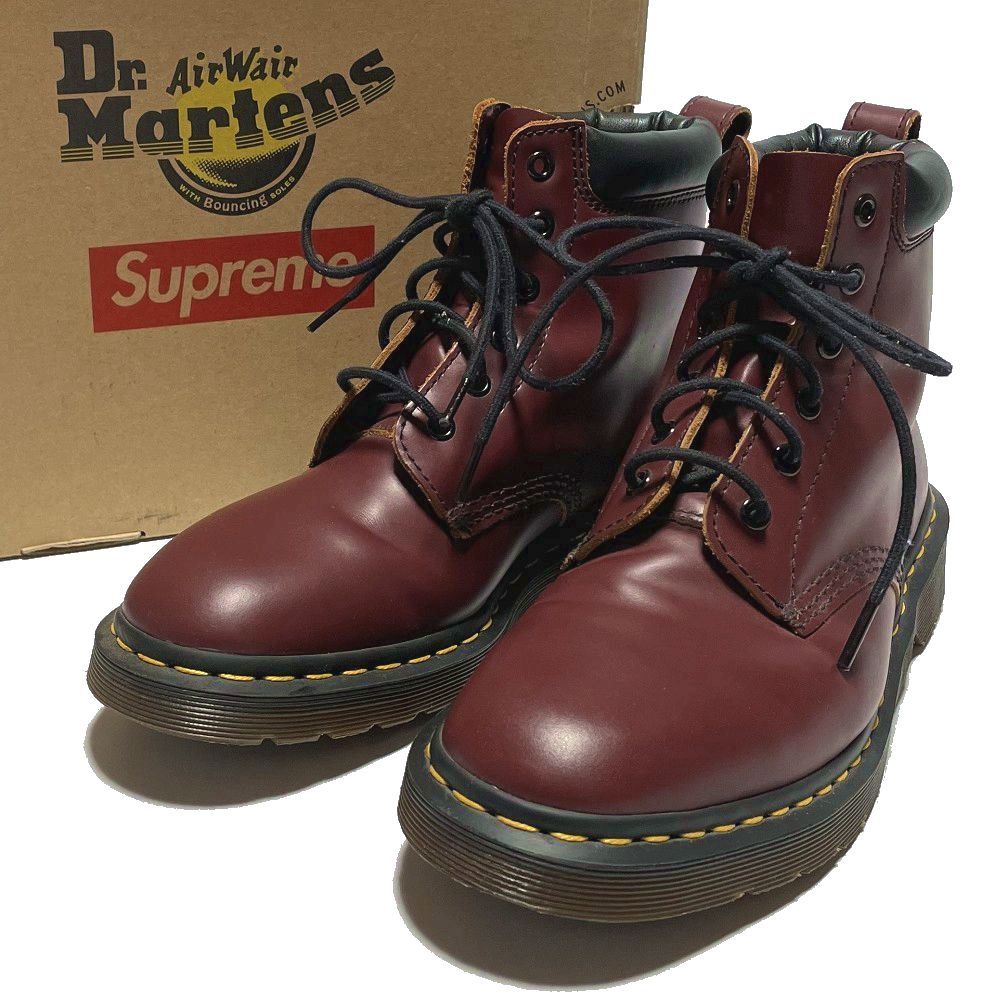 Supreme × Dr.Martens 6-Eye Boot UK8 JP27.0 シュプリーム × ドクターマーチン ビンテージスムースレザー ブーツ USED品 中古_画像1