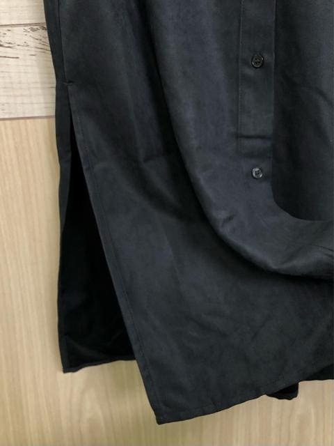 新品☆M♪紺系♪ゆったりお洒落ロングシャツワンピース☆y596_画像5