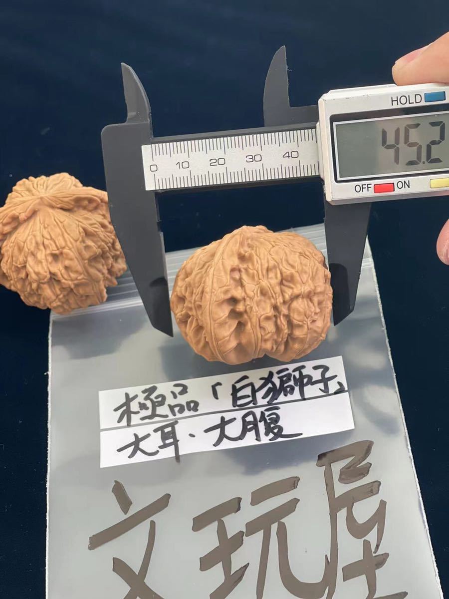 遊び胡桃 極品 大腹 大耳 白獅子 クルミ 趣味 健康グッズ コレクション