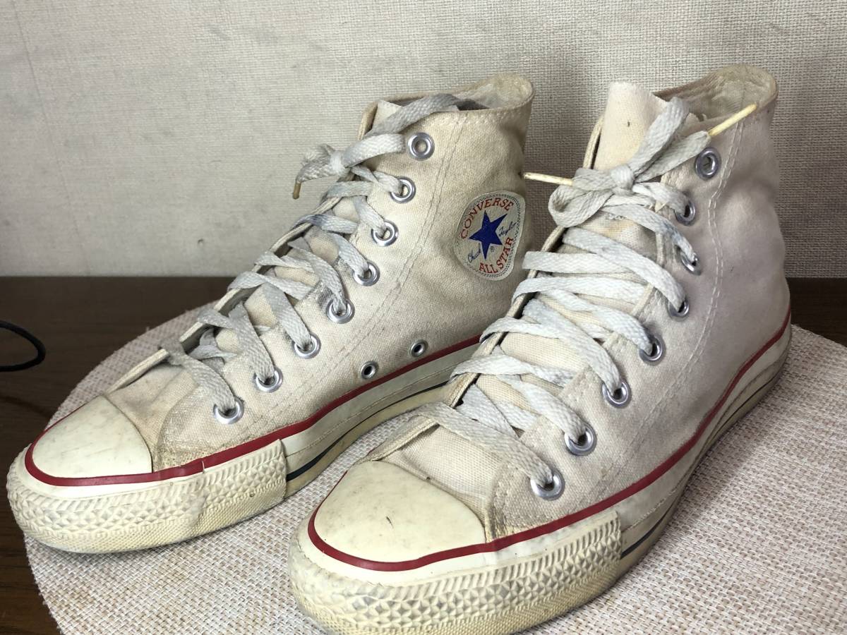 90s コンバース USA製 オールスター Hi 生成 US6 1/2 ビンテージ CONVERSE ALL STAR Made in USA VINTAGE チャックテイラーワンスター