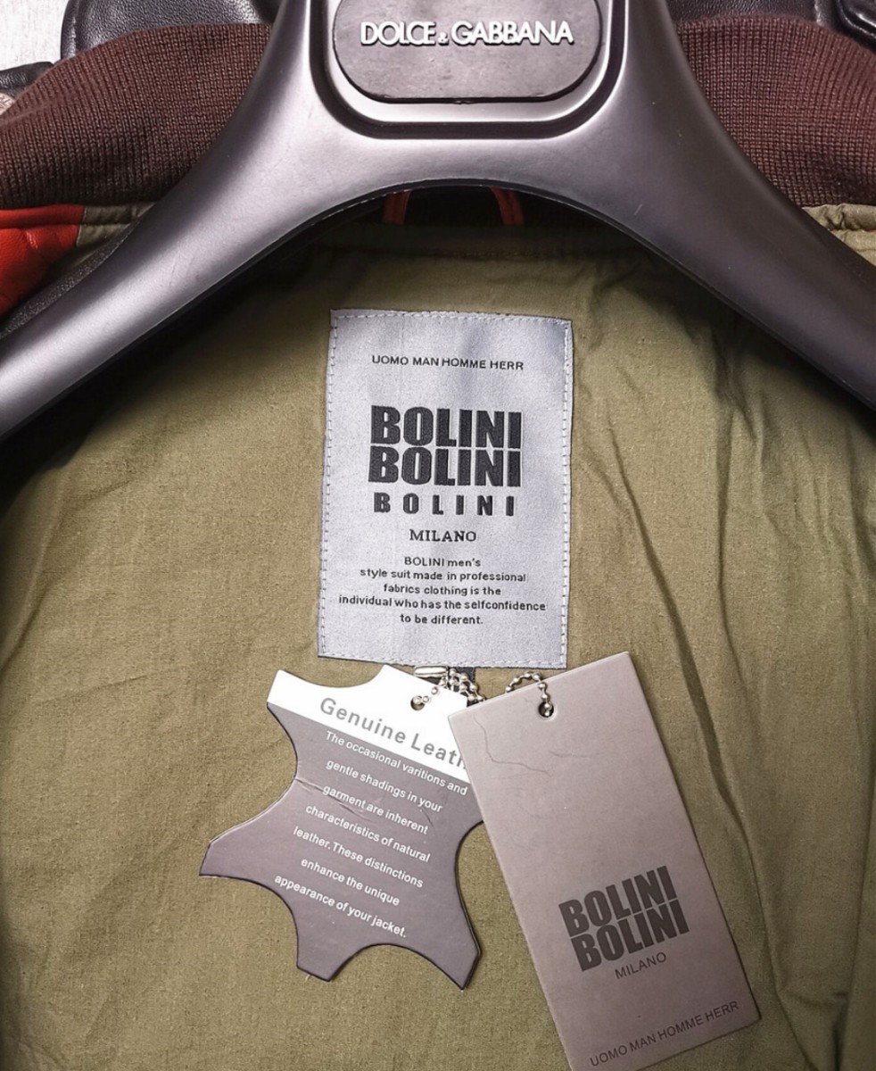 新品 18万円 BOLINI ボリーニ INDIANS 豪華刺繍 最上級ナッパ革 MA1