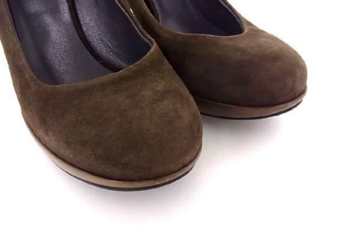 ■美品■ ファビオ ルスコーニ スエード パンプス ヒール サイズ37(約24cm) 靴 シューズ レディース ブラウン系