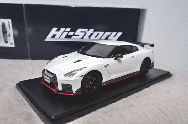 【保証書付】 ハイストーリー 日産 GT-R NISMO (2017) 1/24 ミニカー 白 ニスモ 乗用車
