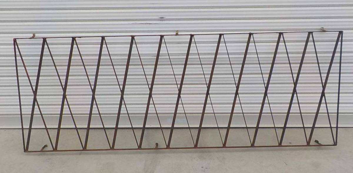 昭和 レトロ アンティーク アイアン 鉄製 フェンス 鉄格子 格子 窓 面