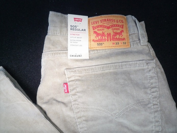 ◎販売終了モデル◎ LEVI'S コーデュロイパンツ 505レギュラーフィット RINSE TIMBERWORLF W33/L32_画像5