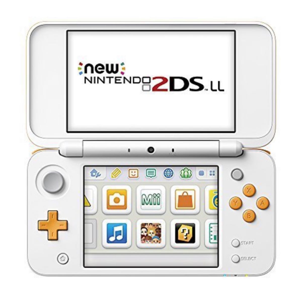 New ニンテンドー 2DS LL ホワイト×オレンジ 任天堂 本体　新品未使用　2dsll