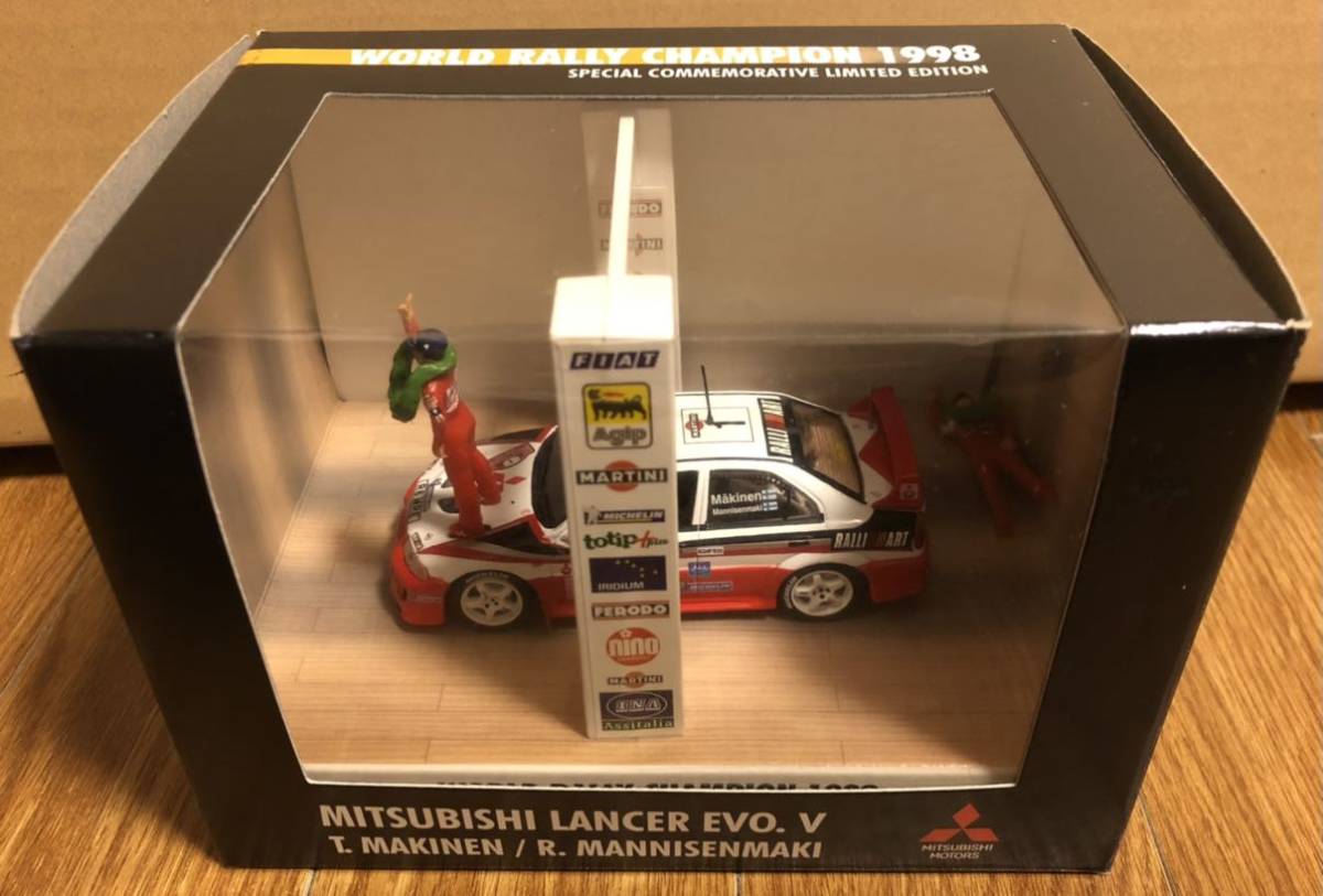 1998 WRCラリー世界選手権総合優勝記念ミニカー　マキネン　マニセンマキ　ランサーエボリューションV_画像1