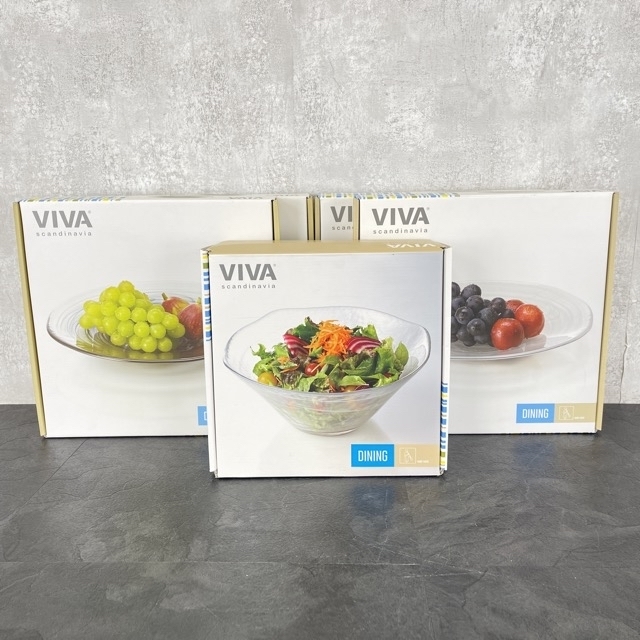 未使用品 VIVA SCANDINAVIA ビバ スカンジナビア 洋皿 サラダボウル デザートプレート 5点セット 食器 食卓 / F1-6655