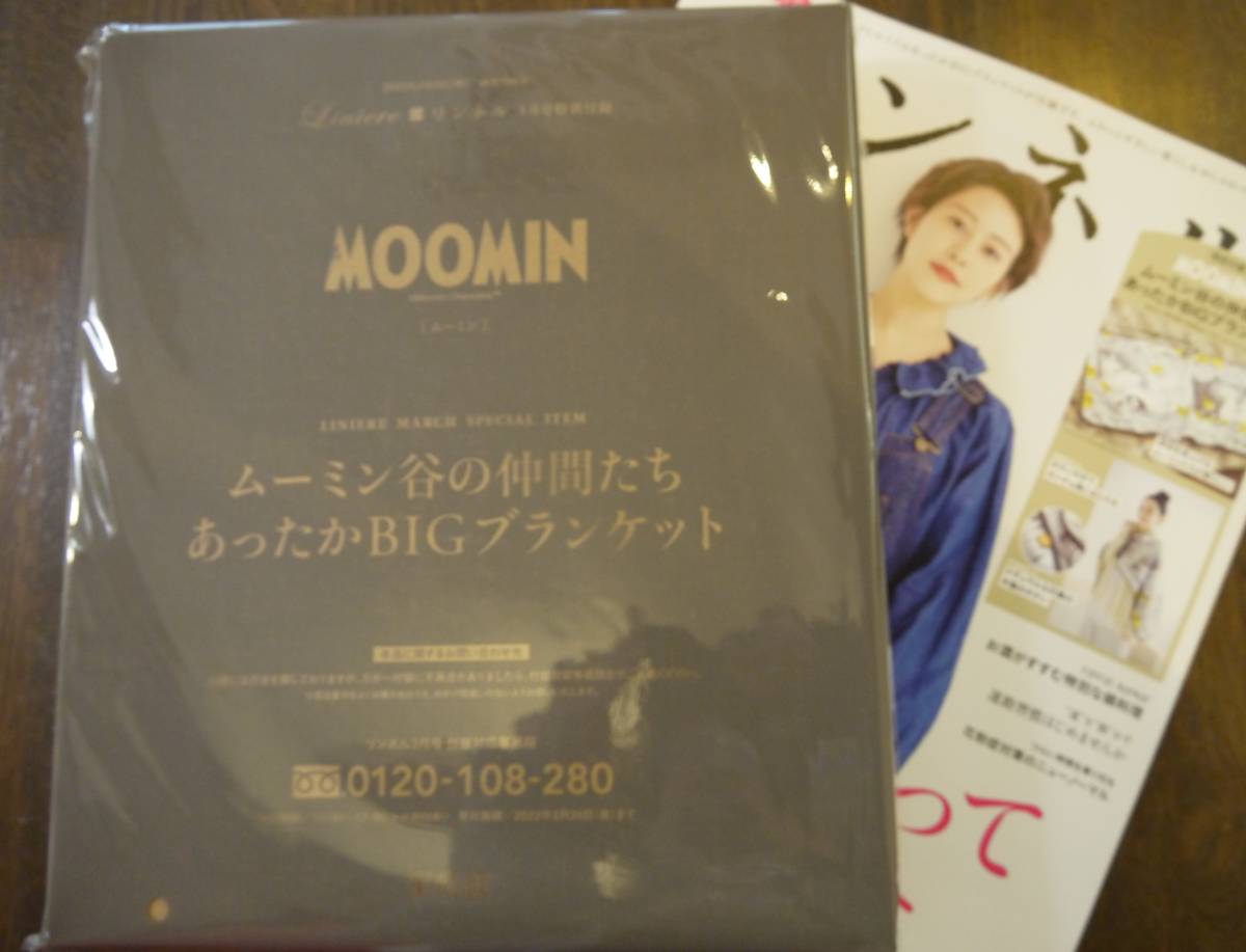 Lynn flannel 2022 year 3 month number [ appendix ] Moomin .. company .. warm BIG blanket * postage 198 jpy 