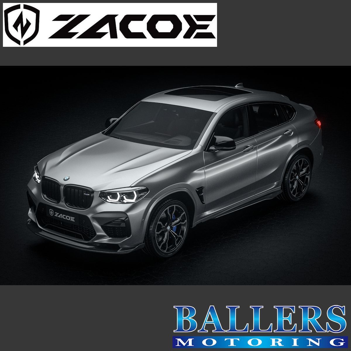 ZACOE BMW F98 X4M カーボン フロントリップスポイラー アンダースポイラー フロントスポイラー エアロ パーツ 正規品 新品_画像3