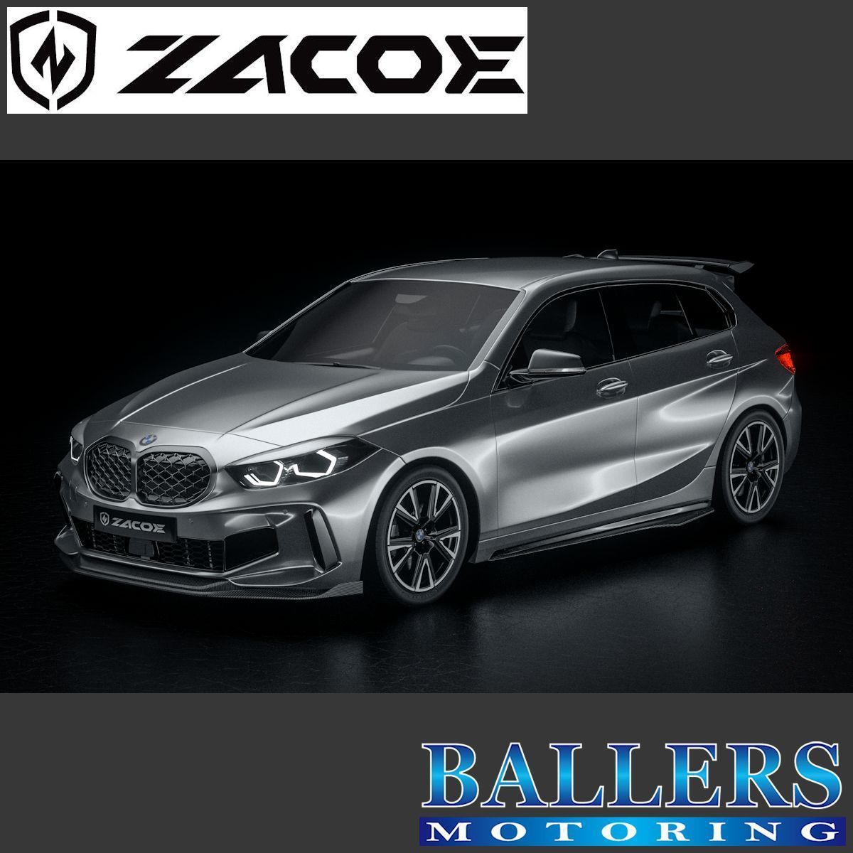 ZACOE BMW F40 1シリーズ M135i カーボン フロントリップスポイラー アンダースポイラー フロントスポイラー エアロ パーツ 正規品 新品_画像4