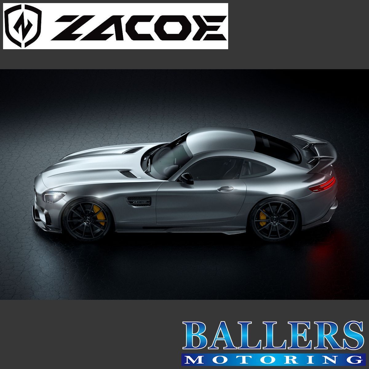 ZACOE Benz C190 AMG GT body kit full carbon aero front spoiler side skirt rear difuzar rear wing regular goods 