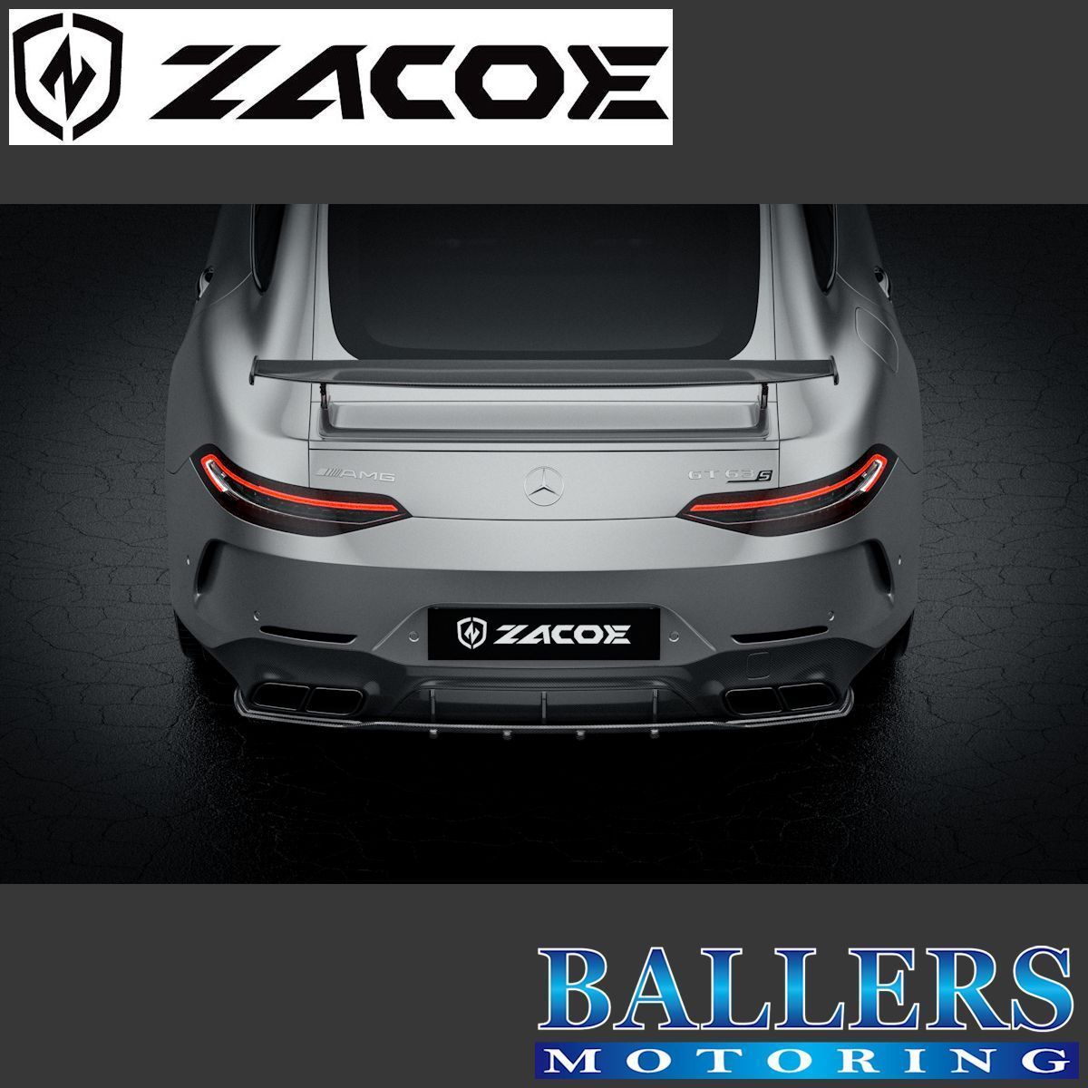 ZACOE ベンツ X290 AMG GT63 カーボン フロントリップスポイラー アンダースポイラー フロントスポイラー エアロ パーツ BENZ 正規品 新品_画像3