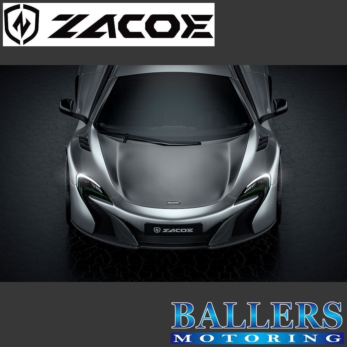 ZACOE マクラーレン 650S カーボン リアウィング リアスポイラー トランクスポイラー エアロ パーツ MCLARENM 正規品 新品_画像2