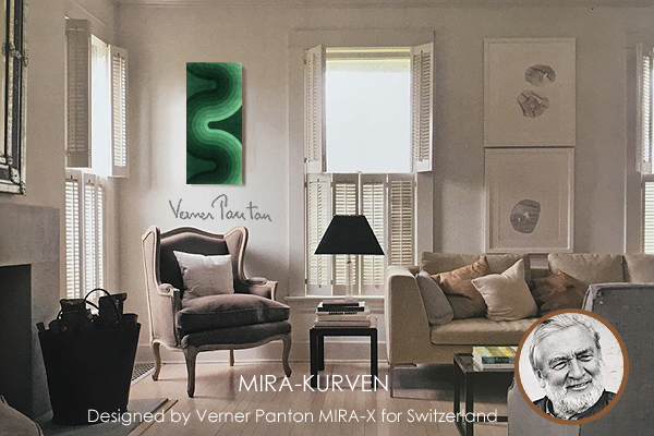 最後!2WAVE貴重なグリーングラデKURVENベルベットVerner Panton 最後!2WAVE貴重なグリーングラデKURVENベルベットVerner Panton