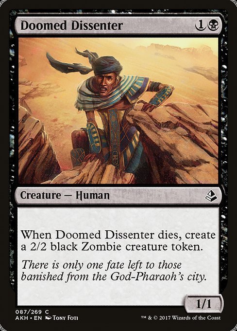 MTG ■黒/英語版■ 《悪運尽きた造反者/Doomed Dissenter》アモンケット AKH_画像1