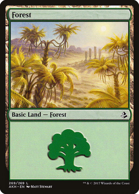 MTG ■土地/英語版■ 《森/Forest》アモンケット AKH_画像1