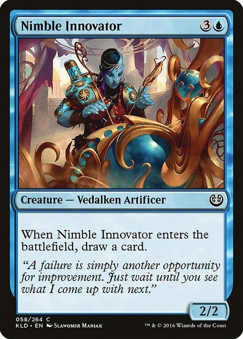 MTG ■青/英語版■ 《敏捷な革新者/Nimble Innovator》カラデシュ KLD_画像1