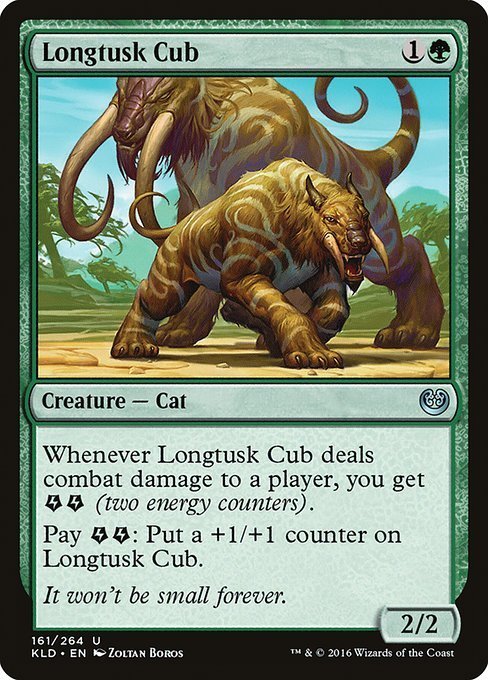 MTG ■緑/英語版■ 《牙長獣の仔/Longtusk Cub》カラデシュ KLD_画像1