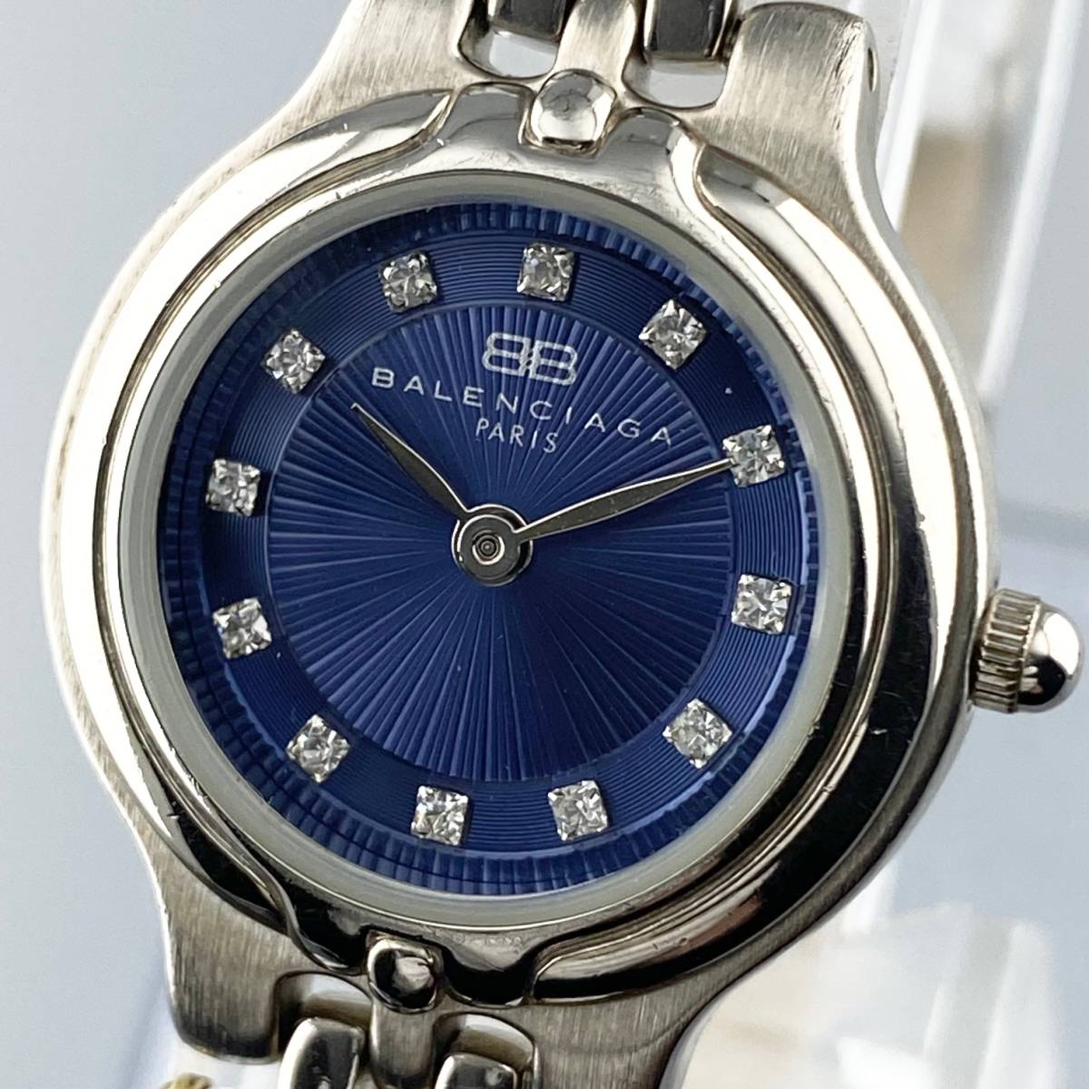 1円～】BALENCIAGA バレンシアガ腕時計レディース12Pストーンブルー