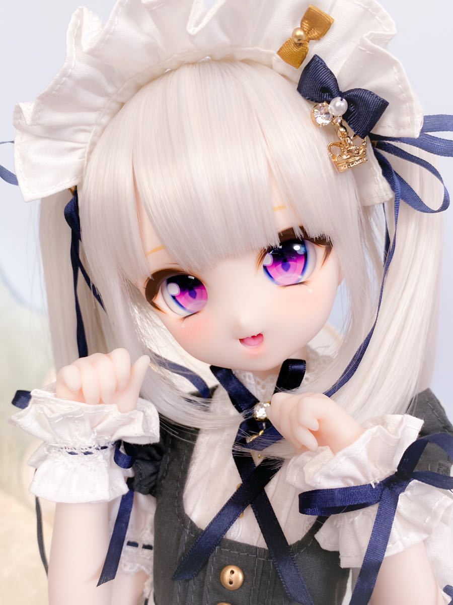 【ぽこあどおる】ddh-27 セミホワイト肌 カスタムヘッド　ＭＤＤ　ドルフィードリーム　BJD ドール　開口　球体関節 アイ付き_画像5