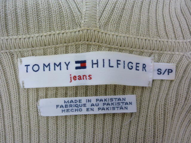 TOMMY HILFIGER jeans トミーヒルフィガー ニット ジップアップ S/P フード ベージュ（67）_画像8