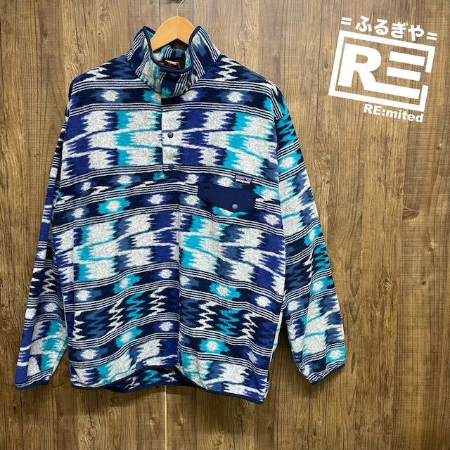 Patagonia patagonia scinch snap t free fleece pellover Total Pattern Blue XL 25580 14 Большой размер