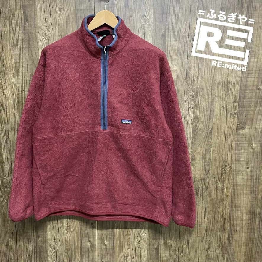 patagonia パタゴニア シンチラ フリース ハーフジップ プルオーバー レッド ビッグサイズ XL 25735 アウトドア ワンポイント