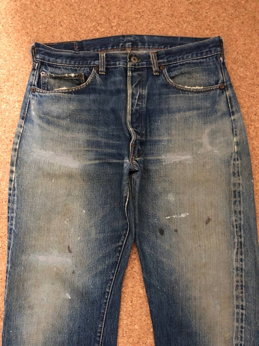 60S LEVIS リーバイス501 BIGE 足長R 濃淡！両耳のアタリ抜群！ ヴィンテージ [501XXや502や505や606の66前期赤耳ビックE好きにもお奨め_画像1