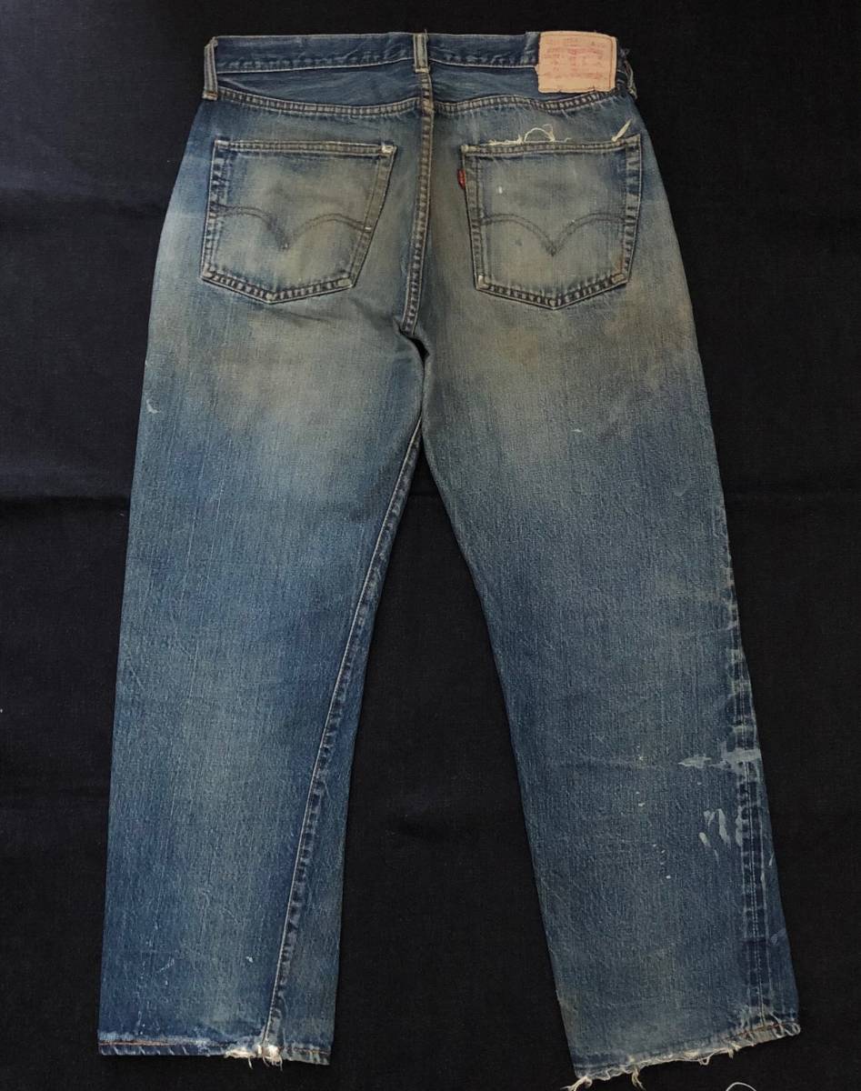 60S LEVIS リーバイス501 BIGE 足長R 濃淡！両耳のアタリ抜群！ ヴィンテージ [501XXや502や505や606の66前期赤耳ビックE好きにもお奨め_画像7