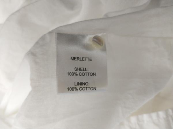 merlette/マーレット/半袖ワンピース/ホワイト/Sサイズ | www