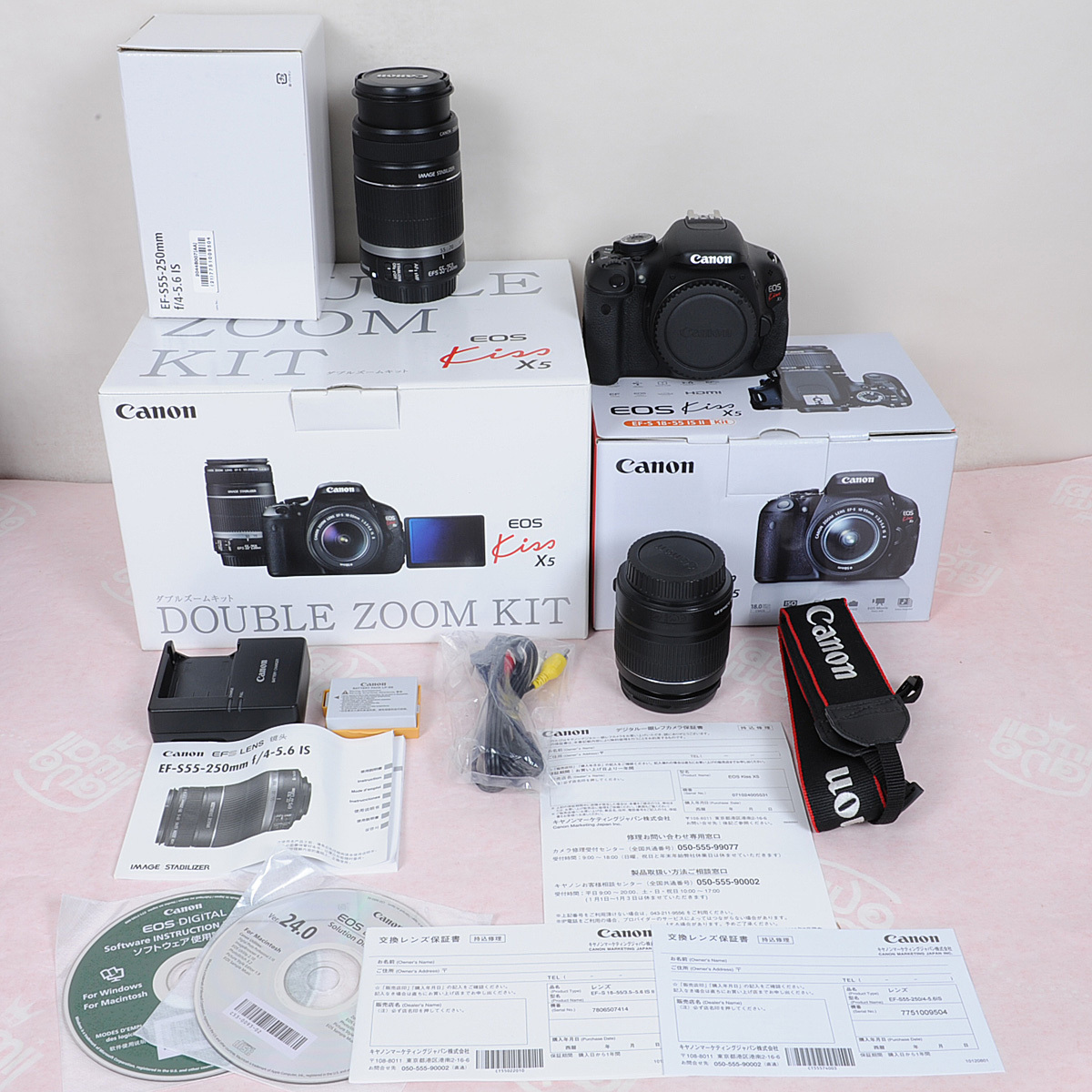 CANON EOS KISS X5 ダブルズームキット 送料無料 【m19】 キャノン