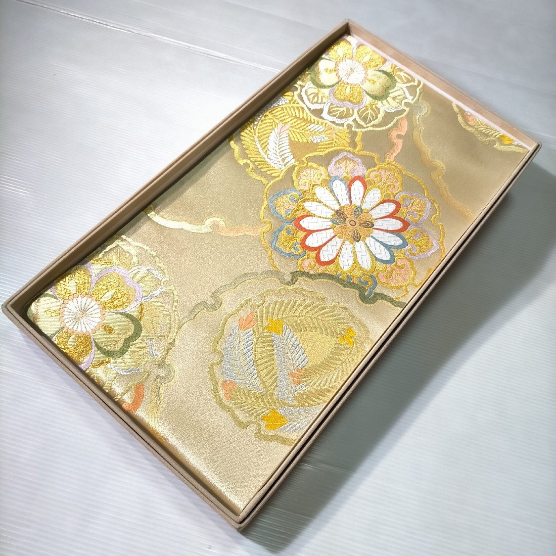 袋帯 正絹 hu555 西陣 吉祥雪輪正倉院華文様 加藤善織物 お 袋帯 正絹 hu555 西陣 吉祥雪輪正倉院華文様 加藤善織物 お