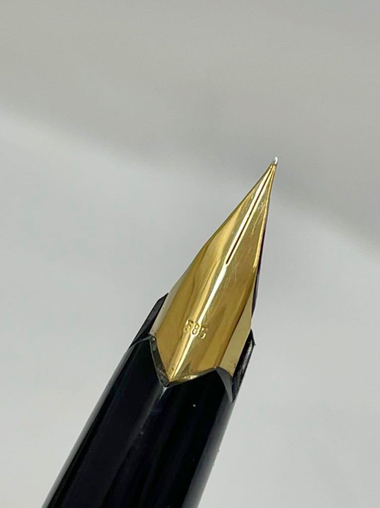 T0117 MONTBLANC/モンブラン 220 万年筆 木目調 ブラック×ゴールド